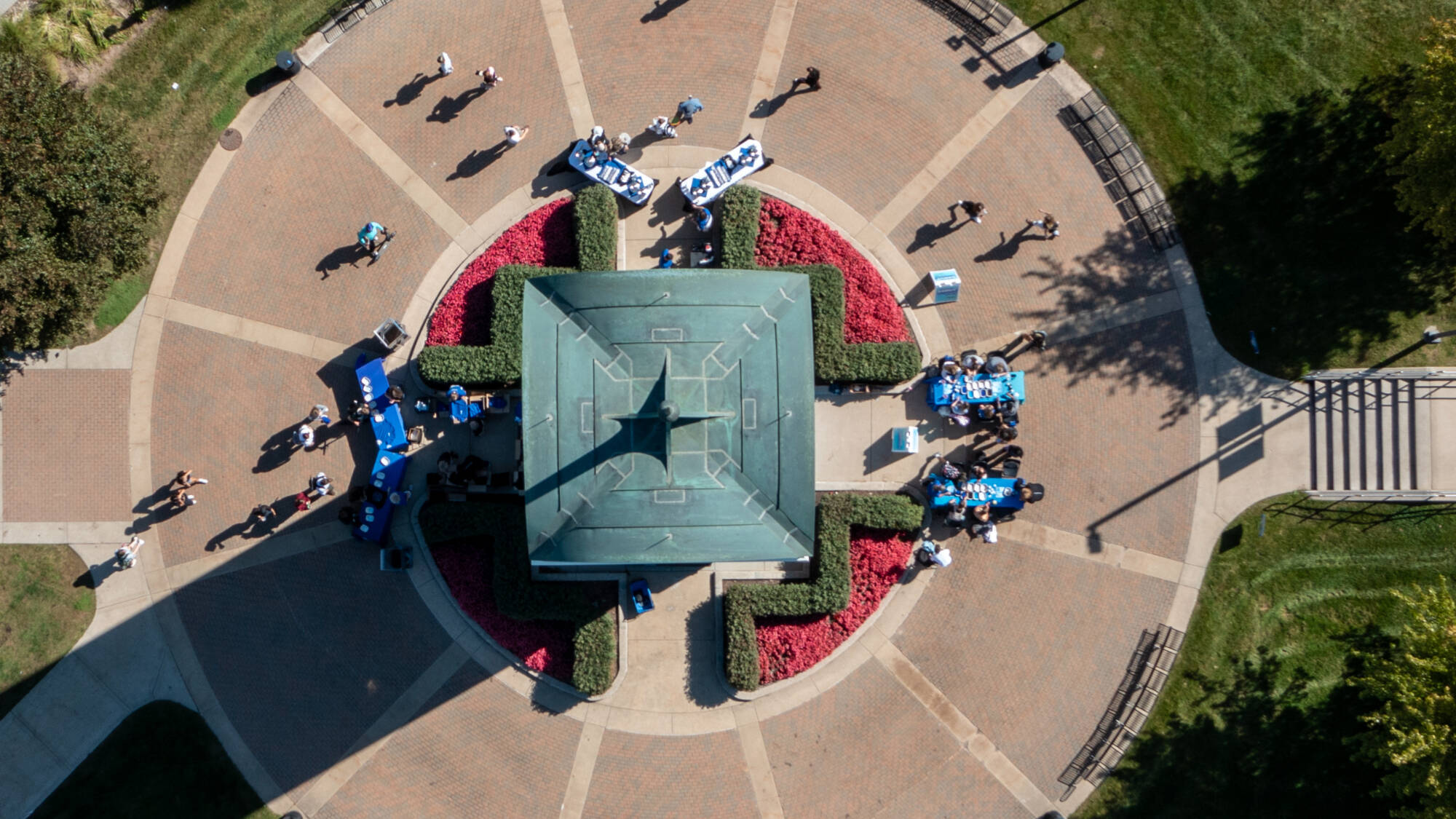 Students take part in the gvsYOU debut brand launch event at the Cook Carillon Tower on September 30.